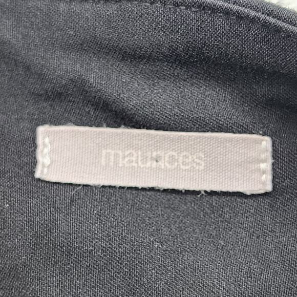 Maurices Pants Womens M Black Pull On Buckle Detail Bengaline Skinny Crop Capri - Picture 6 of 14